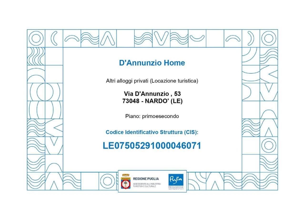D'Annunzio Home Nardò Dış mekan fotoğraf